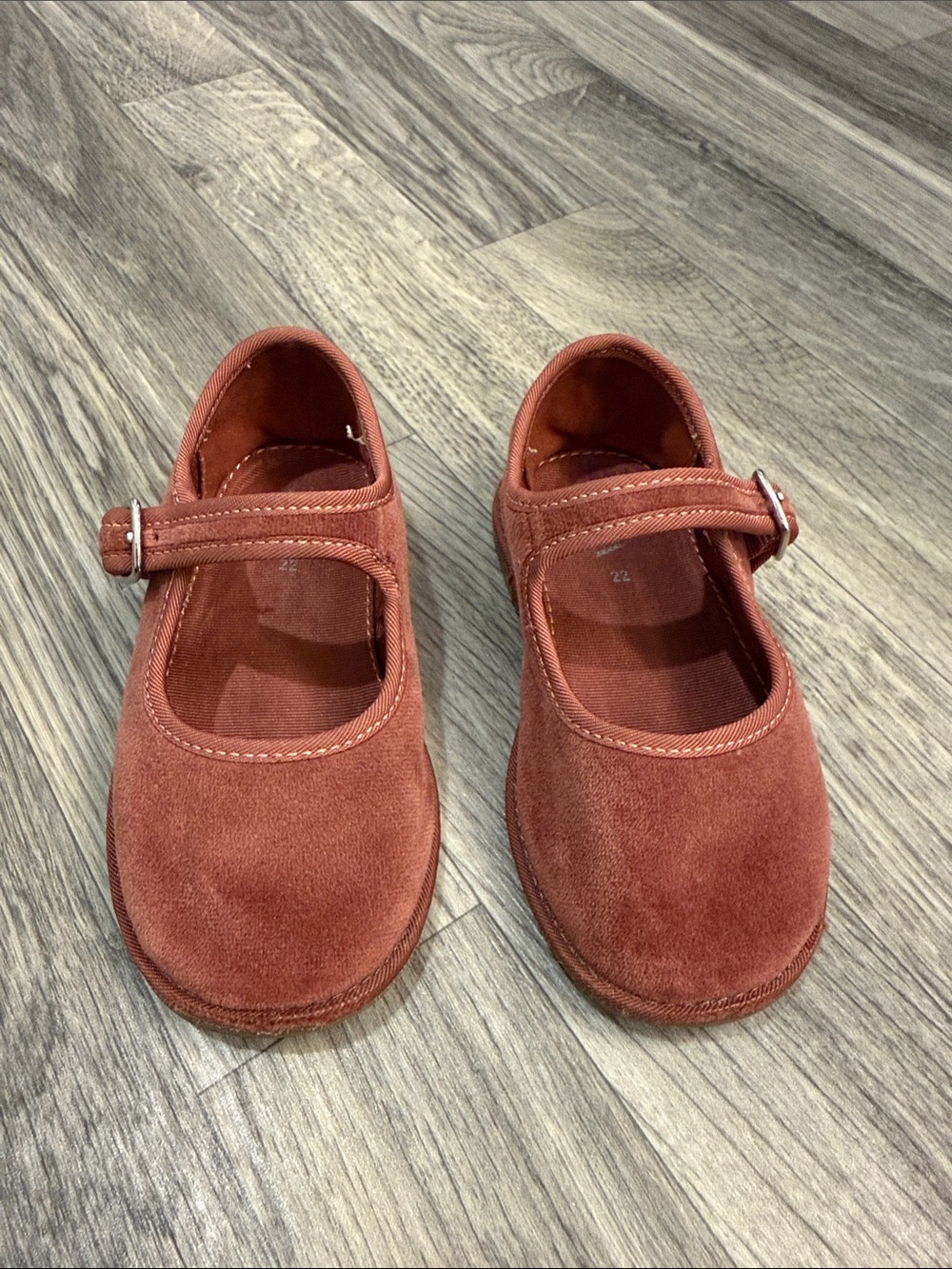 Zara Toddler Girl Suede Mary Jane Shoes size 6.5